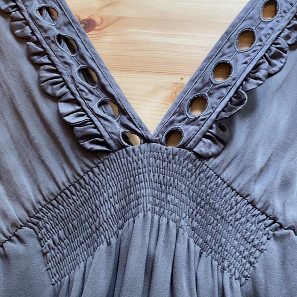 Silk & Satin deep V dress - Picture 3 of 3